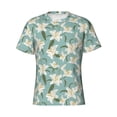 thumbnail image 4 of Vsdgher Lilies Flowers Print Men's Dry Fit Mesh Athletic Shirts Moisture Wicking Tennis T-Shirt Tops, 4 of 9