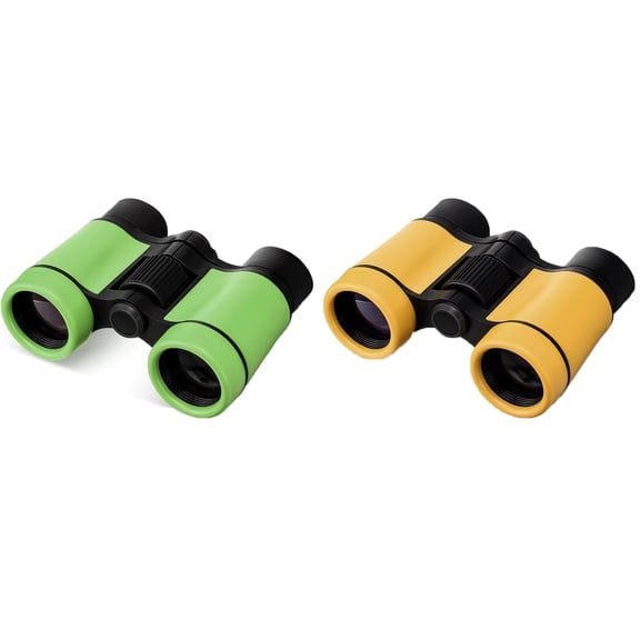 2 Pack Kid Binoculars Shockproof Mini Compact Binoculars Toys for Girls Boys Small Folding Telescope for Bird Watching Educational Learning Camping Birthday Gifts