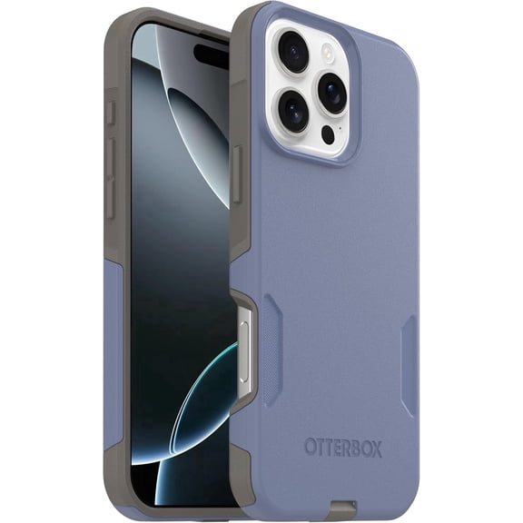 OtterBox iPhone 16 Pro Max (Only) - Commuter Series MagSafe Case - Spiced Orchid (Blue & Grey) - Built-in Magnets - Slim & Tough - Pocket-Friendly - with Port Protection