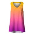 thumbnail image 3 of HAPIMO Women's Summer Tank Tops V-Neck Blouse Casual Loose Camis Sleeveless Shirts for Girls Gradient Clolor Print Tops Daily Basic Camisole Orange XXL, 3 of 3