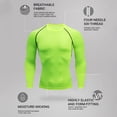 thumbnail image 4 of LEKWK Compression Undershirts for Men Long Sleeve Athletic Shirts Quick Dry Running Shirts Raglan Base Layer Gym Workout Sporty Top, 4 of 4