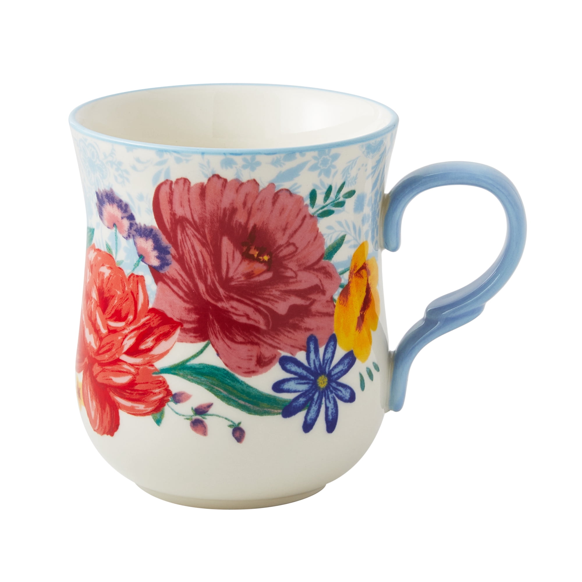 The Pioneer Woman Brilliant Blooms Stoneware Mug, 18 Ounces