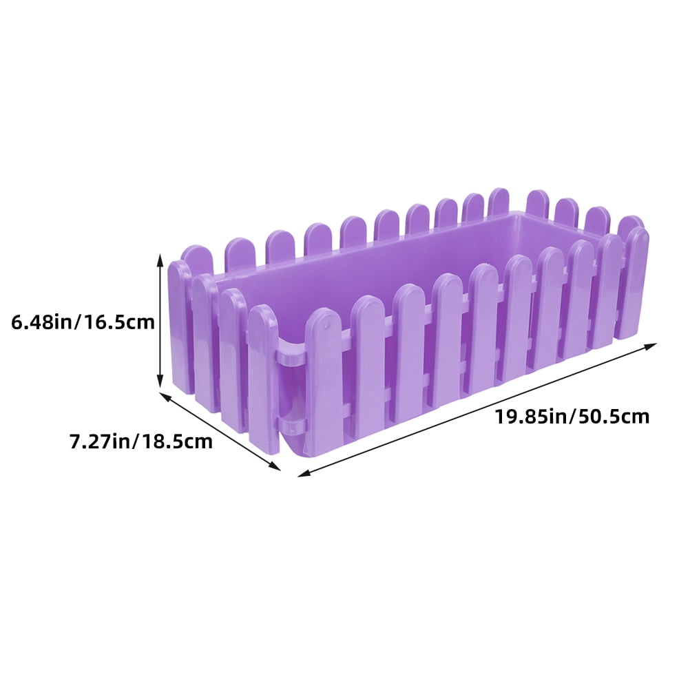 LEORX Indoor Window Planter Window Flower Box Purple Modern Style 1Pcs for Home Growing