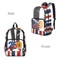 thumbnail image 2 of FKELYI 17 Inch Clear Backpacks for Kids School Bookbag USA 250th Anniversary Star Print Lightweight Transprent Schoolbag for Elementary Student Daypack Rucksack, 2 of 7