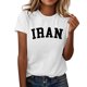 thumbnail image 2 of Camiseta de Manga Corta Impresa de Cuello Alto para las Mujeres, Tops de Cuello Redondo para las Mujeres Mezcla de Poliéster de Spandex de Uso Diario Casual, 2 of 5