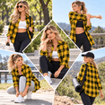 thumbnail image 5 of HappyYEE Plaid Button up Shirt for Women, Lightweight Lapel Collar Long Sleeve Blouses, Loose Casual Outerwear Tops, 5 of 8