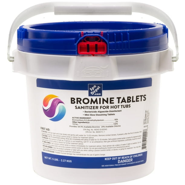 1" Bromine Brominating Tablets for Spas and Hot Tubs, 5 lbs