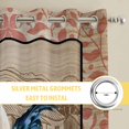 thumbnail image 6 of Farmhouse Roosters Kitchen Curtains Window Panels, Vintage Farm Chicken Pink Leaves Insulated Window Treatment Curtain, Grommet Curtains for Bedroom/Living Room/Bathroom, 2 Piece 42"Wx54"L, 6 of 8