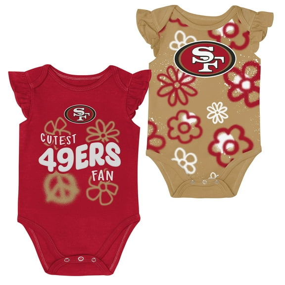 Girls Newborn & Infant Outerstuff San Francisco 49ers The Sunshine Two-Piece Bodysuit Set