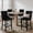 Black, variant on DONICK Velvet Counter Height Bar Stools Set of 4,Button Tufted Back Bar Chair Nailhead Back Pull Tab Wooden Leg(Yellow)