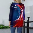 thumbnail image 3 of Iaqnaocc American Flag Womens Tops 4th Of July 3/4 Sleeve Independence Day Crewneck Shirts Vintage American Flag Stars Fall Summer July 4th Celebration Tee Tops Blue S, 3 of 4