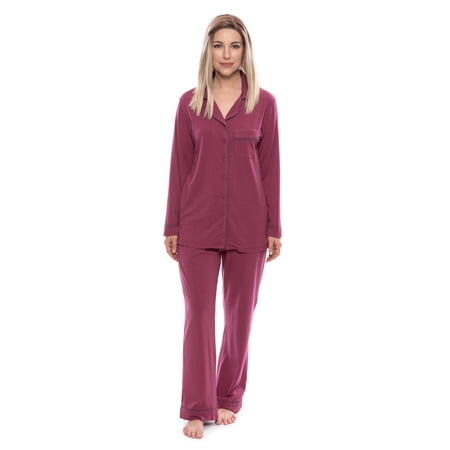 Women's Button-Up Long Sleeve Pajamas - Sleepwear set by Texere (Classicomfort)