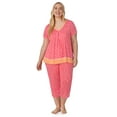 thumbnail image 6 of Secret Treasures Women’s Sleepwear 2-Piece Knit Short Sleeve Top and Pant Pajama Set, Sizes XS-3X, 6 of 7