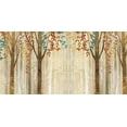 thumbnail image 2 of Tillmon, Avery 18x11 Gold Ornate Wood Framed with Double Matting Museum Art Print Titled - Down to the Woods Autumn Teal Crop, 2 of 4