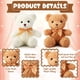 thumbnail image 4 of Peluche con forma de oso de Hyden, 30 cm, con sudadera con capucha y pajarita, 4 of 7