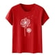 thumbnail image 2 of Blusas de Manga Corta para las Mujeres Divertida Impresión Cuello Redondo Camiseta Vintage, Blusas de Primavera para las Mujeres, 2 of 5