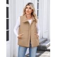 thumbnail image 5 of Zeagoo Womens Puffer Vest Lightweight Warm Fall Winter Fashion Stand Collar Vest with Pockets, 5 of 6