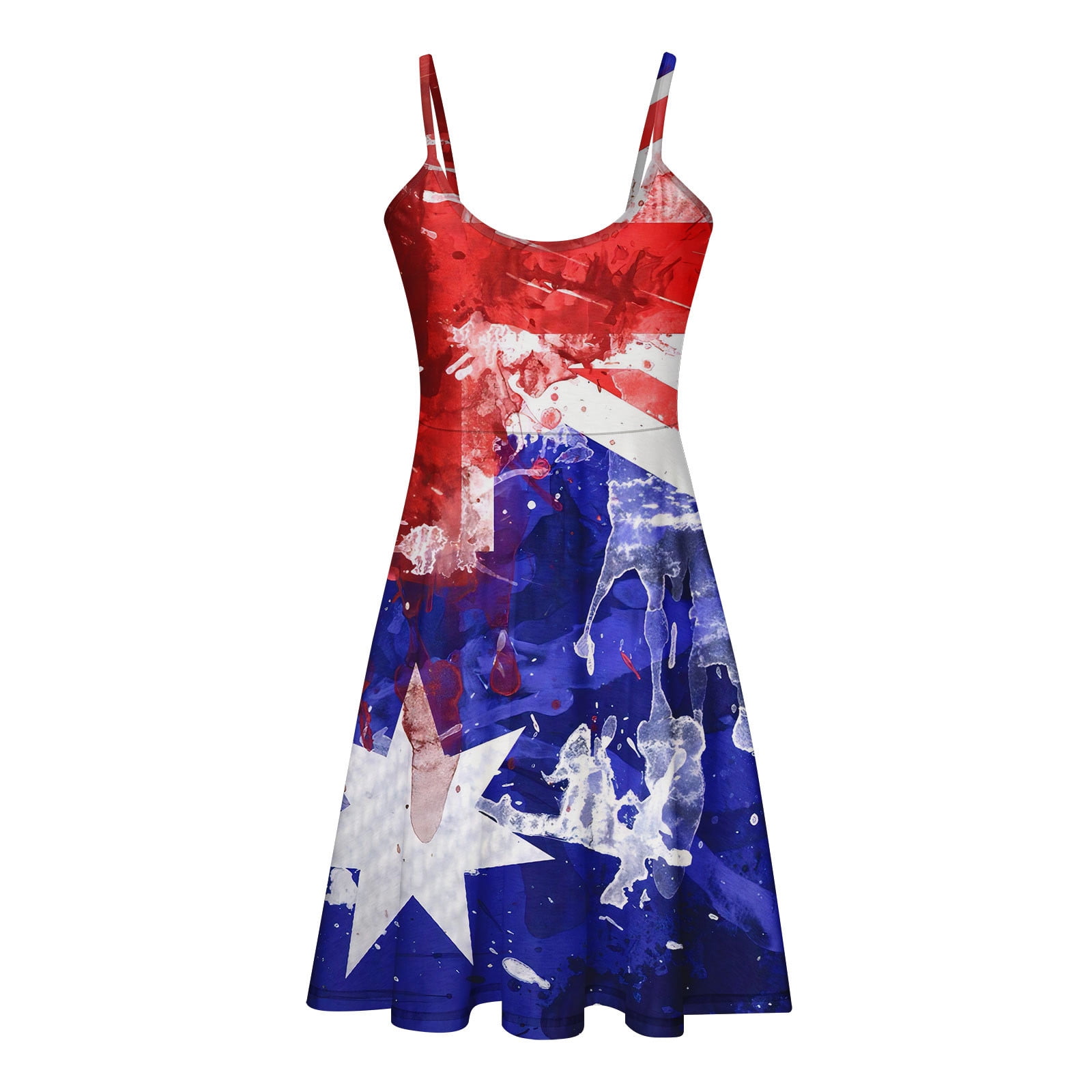 Midsumdr Womens 4th of July Dresses Independence Day Sleeveless Mini ...