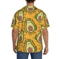 thumbnail image 5 of KLL Avocado Dog Print Men's Shirt Short Sleeve Button Down Summer Cuba Beach Shirts- 3X-Large, 5 of 7