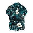 thumbnail image 5 of Yieetim Mens Swim Shirts, Tropical Holiday Summer Beach Short Sleeve Button Down Shirts, Quickly Dry Hawaiian Small V-Neck Shirts, Vintage Print Board Swim Shirts For Surfing XXL, 5 of 7