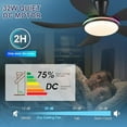 thumbnail image 3 of YIOSI 48'' Black Ceiling Fan with Lights and Remote /APP Control,Low Profile Modern Ceiling Fan,Outdoor Flush Mount Ceiling Fan 6-Speed Reversible DC Motor for Living Room Bedroom Indoor,RGB Lighting, 3 of 11