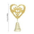 thumbnail image 3 of Heart Shaped Christmas Tree Topper with Cupid Angel Ornament Iron Metal Gold Glitter Christmas Star Treetop for Christmas Valentines Day Wedding Party Decoration (Golden), 3 of 3