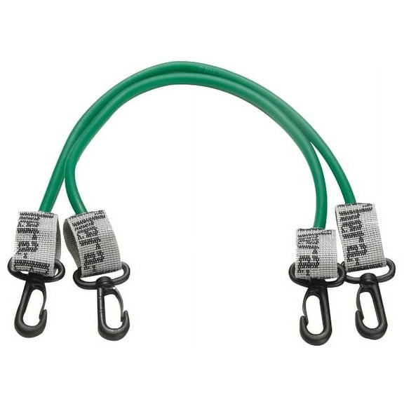 THERABAND Wellness Station Professional Latex Resistance Tubing With Connectors, Set of 2, 12 Inch, Green, Heavy, Intermediate Level 4