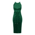 thumbnail image 6 of IROINNID Bodycon Dress For Women Sleeveless Round Neckline Summer Halter Neck Smocked Slit Dress Strapless Dress, 6 of 6