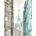 thumbnail image 2 of OnRei 20x24 White Modern Wood Framed Museum Art Print Titled - City View, 2 of 4