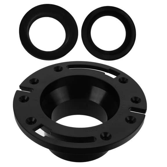 Raindrops Toilet Seal Ring 1 Set Black ABS Sealing Leakproof Easy Installation RV Maintenance Bathroom Use