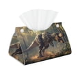 thumbnail image 2 of Lsque Jungle Dinosaur Printed Long Tissue Box Cover Holder, Facial Paper Organizer Dispenser,Triangle with Bottom Belt, PVC Leather Decorative Organizer, 2 of 9