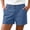 #04 Blue 【Mix & Match: Stock Up on Your Favorite Colors】, variant on Women's High Waisted Wide Leg Shorts with Pockets, Button Front, Elastic Waist, Tummy Control, Summer Beach Shorts, Casual Denim Style, Polyester | TruBelle,Army Green L