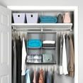 thumbnail image 2 of Hold N' Storage - 4 Shelf Hanging Closet Organizer with Black Metal Rod - Gray, 2 of 10
