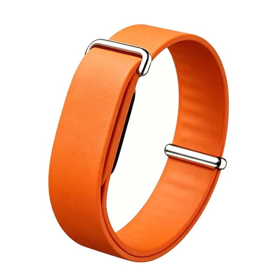 Dteck Silicone Band for Google Fitbit Air, Adjustable Skin-Friendly Rubber Sport Replacement Wristband,Orange