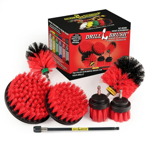 Outdoor Stiff Bristle Brush - Bird Bath Cleaning Brushes - Garden Statues Cleaning Tools - Outdoor Water Fountain Brush - Headstone Restoration Brush Kit - Granite Cleaner - Concrete Stain Remover