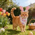 thumbnail image 6 of NWOKYZGH Set of 2 Easter Costume Bunny Ears Headband Cute Bandana Funny Easter Puppy Toy Kit Outfit Eggs Scarf Bibs for Holiday Pet Puppy Party Accessory, 6 of 6