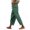 Green, variant on Women's Striped Print Elastic Waist Cropped Pants with Side Pockets, Loose Fit Casual Straight Leg Trousers for Everyday Wear, Comfortable Lounge, and Outdoor Activities Grey S