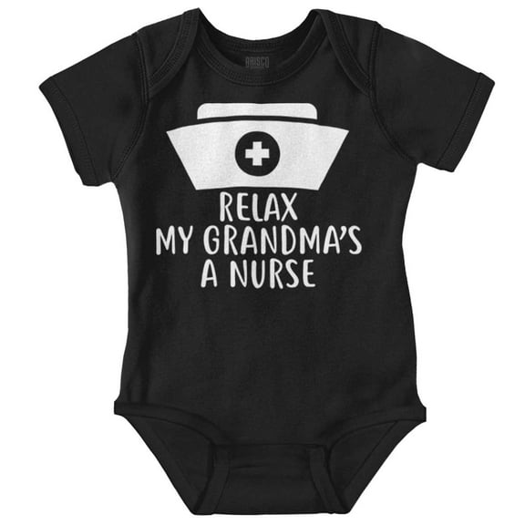 Relax My Grandma Is A Nurse Essential Romper Boys or Girls Infant Baby Brisco Brands 12M