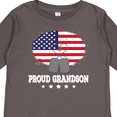 thumbnail image 4 of Inktastic Proud Military Grandson US Flag Boys Long Sleeve Toddler T-Shirt, 4 of 5