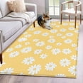thumbnail image 2 of White Yellow Daisy Area Rug Washable 3x5 Entryway Rug Non-Slip Indoor Low Pile Spring Summer Floral Botanical Floor Carpet Small Rugs for Bedroom Office Living Room Kitchen Entrance Nursery, 2 of 8