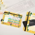 thumbnail image 4 of Cartoon Happy Duck 2 Pack Pencil Pouch for 3 Ring Binder Smooth Zipper Folders with Pockets Clear Window Pencil Case, 4 of 6