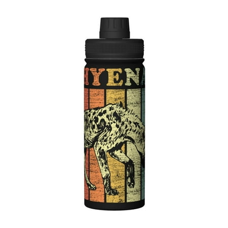 

Hyena Silhouette 18 Oz Water Bottles Insulated Water Bottle Stainless Steel Thermos with Flip Lid
