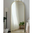 thumbnail image 2 of Full Length Mirror, 57"x19" Floor Mirror, Floor Standing Mirror Freestanding Full Body Mirror with Stand for Bedroom, Hanging Mounted Mirror for Living Room Cloakroom, Gold, 2 of 12