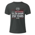 thumbnail image 4 of UngA 250th Anniversary USA Shirts for Men American Flag T-Shirt 4th of July Shirt 250 Years Tops Birthday Patriotic Short Sleeve Tshirt Men (Dark Gray,L), 4 of 5