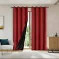 thumbnail image 2 of SLYNSHome Rideaux Occultants 100 % pour Chambre, Rideaux de Fenêtre Bloquant Complètement la Lumière pour Salon, Rouges, Isolés Thermiquement, 2 of 7
