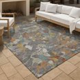 thumbnail image 3 of Addison Rugs Chantille Indoor/Outdoor Transitional Floral Gray Machine Washable Rectangle Rug, 10' x 14', 3 of 8