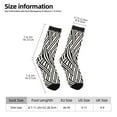 thumbnail image 2 of Balery Black White Stripes Calcetas Largas con Estampado para Hombre y Mujer – Suaves y Transpirables, Talla Única (US 5-11), 2 of 6