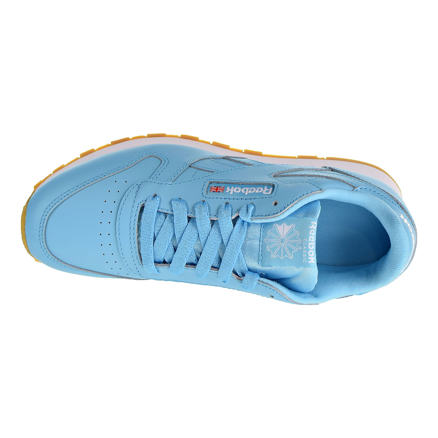Reebok Classic Leather Gum Boys Shoes Crisp Blue/White/Gum cn4095 - image 5 of 6