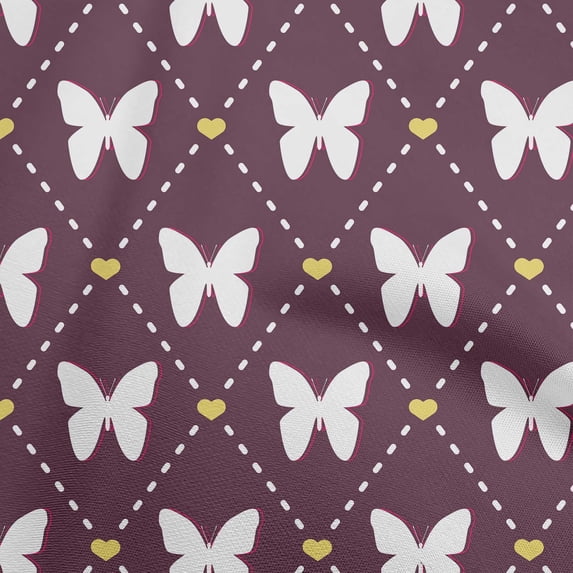 oneOone Cotton Cambric Wine Fabric Check Craft Projects Decor Fabric Printed By The Yard 56 Inch Wide