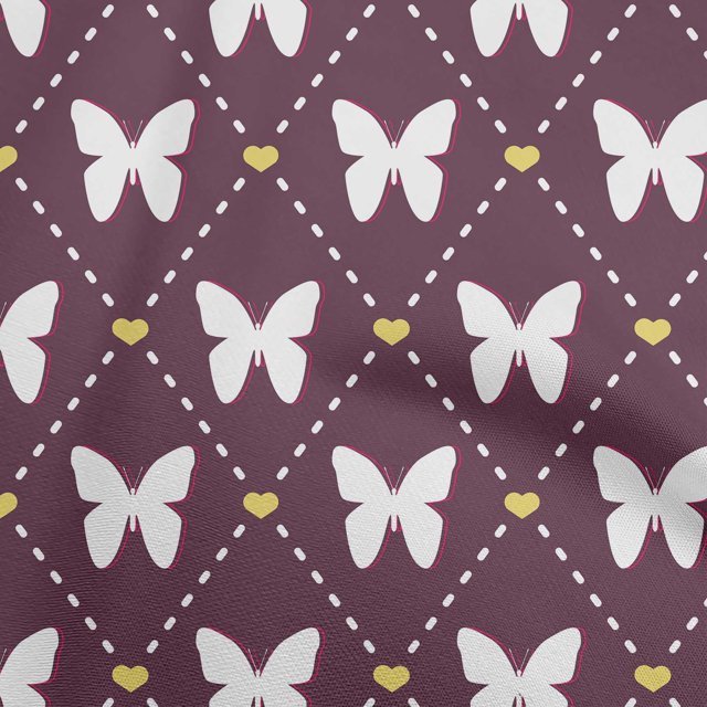 oneOone Cotton Poplin Wine Fabric Check Craft Projects Decor Fabric Printed By The Yard 56 Inch Wide